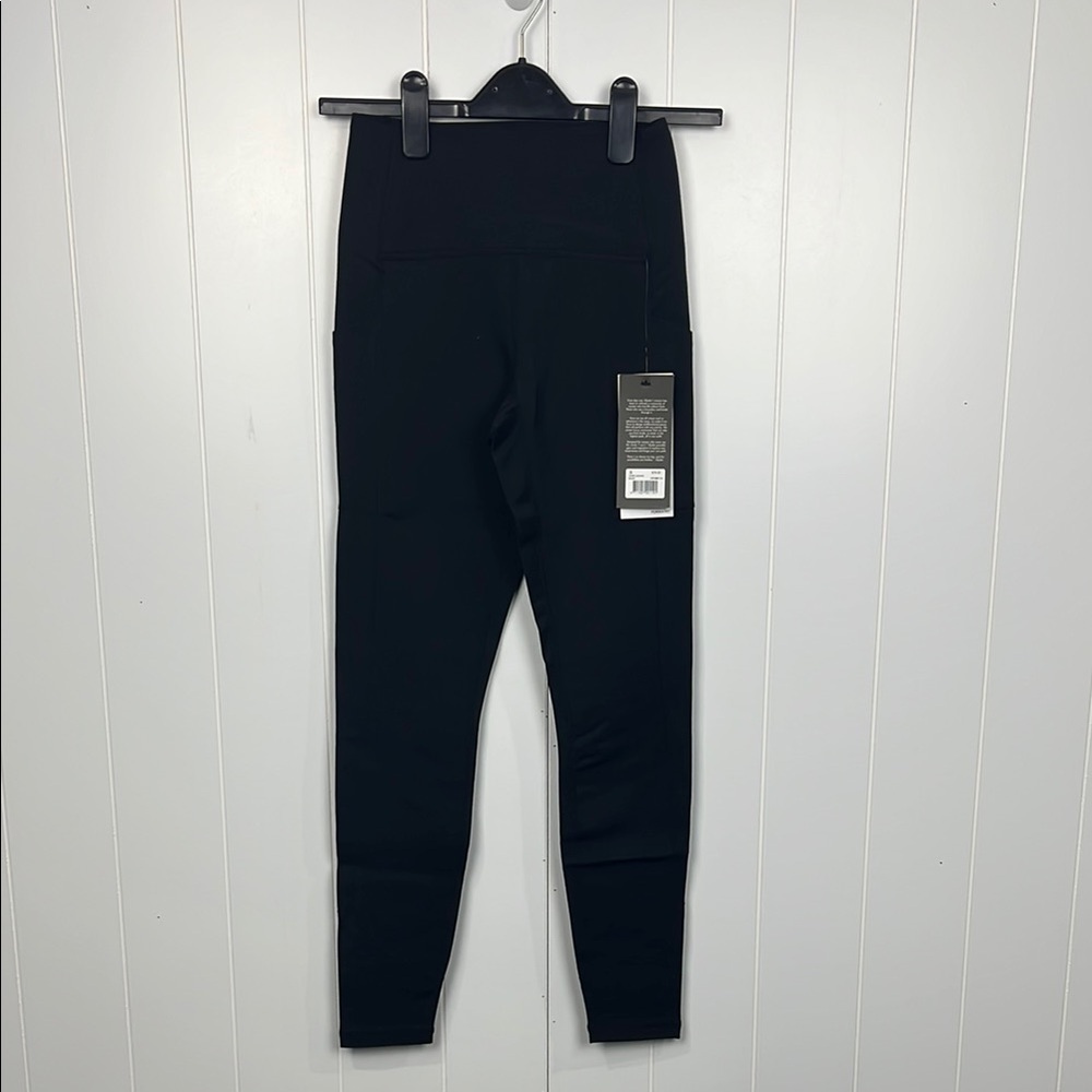 Glyder Womens Taper Leggings S Black Pockets Poly/Spandex Blend Athletic Classy